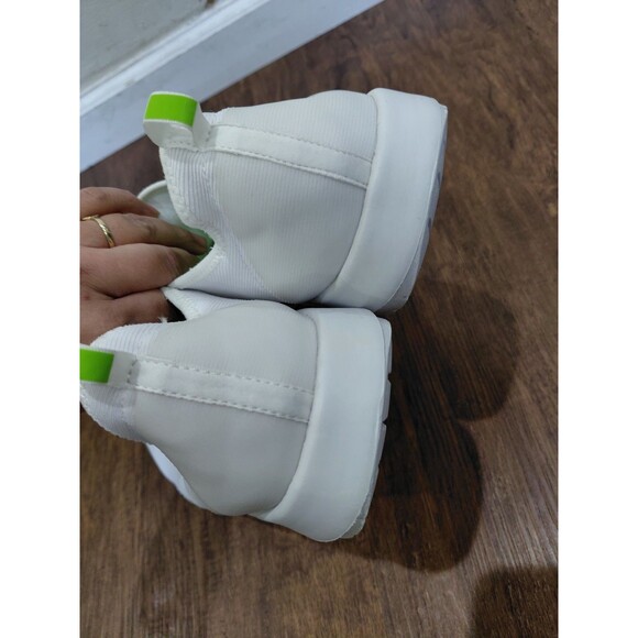 Oofos OOmg eeZee Low Mens Size 11.5 Slip-On Shoes Knit White Recovery White main image 10